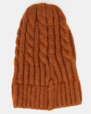 Photo of You I You & I Cable Knit Beanie Rust