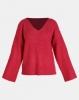 Brave Soul Over Sized V Neck Jumper Red Photo