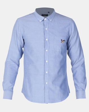 Photo of Brave Soul Long Sleeve Shirt With Duck Embroidery Blue