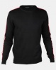 Brave Soul Crew Neck Jumper With Tape Detail Black Photo