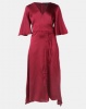 AX Paris Midi Dress With Ruffle Sleeves And Tie Waist Plum Photo
