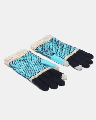 Photo of Utopia Stripe Gloves Blue/Blue