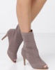 Urban Zone Sock Knit Boots Taupe Photo