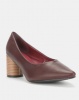 Urban Zone Round Heel Shoes Burgundy Photo