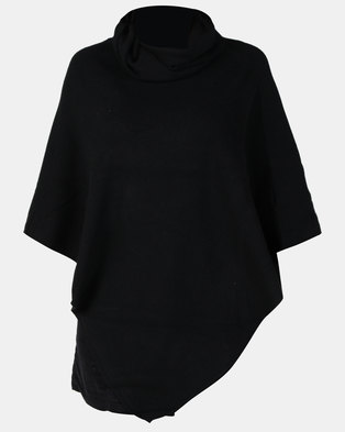 Photo of G Couture Crossed Neck Poncho Black