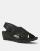 DR HART Skye Comfort Wedges Black Photo