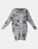 Revenge Flower Print Tunic Top Grey Photo