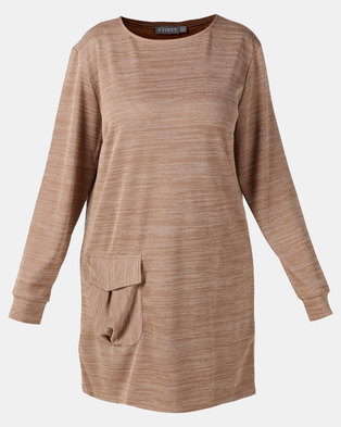 Photo of Utopia Plus Camel Cut n Sew Dress With Pocket