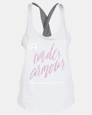Photo of Under Armour Graphic Script X-Back Tank Grey