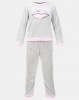 Brave Soul Lips Fluffy Jog and Sweatshirt PJ Set Grey Photo
