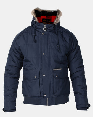 Photo of Ringspun Max Quilted Hooded Puffer Jacket Navy