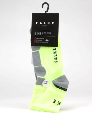 Photo of Falke Performance Falke Pro Cycle Anklet Unisex Neon Lime & Grey