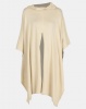 G Couture Poloneck Splitfront Poncho Stone Photo