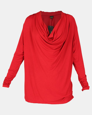Photo of G Couture Draped Front Top Red