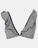 Brave Soul Frilly Striped Bikini Top Black/White Photo