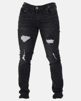Photo of Crosshatch Raynell Ripped Skinny Jean Black