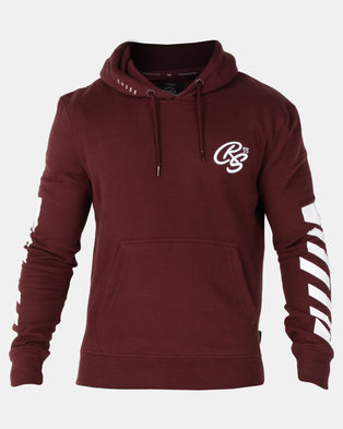 Photo of Crosshatch Laidley Hoody With Sleeve Print Deep Red