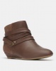 Bata Belted Ankle Boot Brown Photo