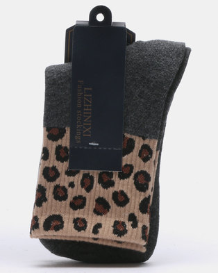 Photo of Joy Collectables 5 Pack Leopard Border Socks Multi