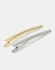 Joy Collectables Sleek Large Hair Clip Matte Silver Photo