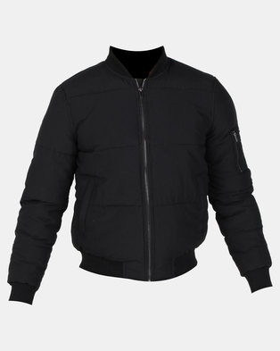 Photo of New Look Puffer Bomber Jacket Black