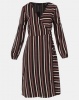 Brave Soul Long Sleeve Dress Black Stripe Photo