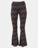 Brave Soul All Over Print Flare Leggings Navy/Beige Photo