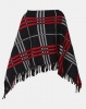 Blackcherry Bag Large Check Print Poncho Black Photo