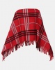 Blackcherry Bag Large Check Print Poncho Red Blackcherry Bag Large Check Print Poncho Red Photo