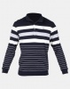 JCrew Striped Funnel Neck Top Navy Photo