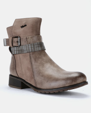 Photo of PLUM Romy Ankle Boots Taupe