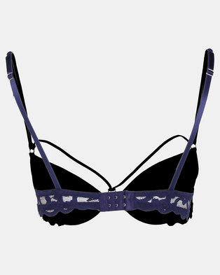 Photo of Sissy Boy Single Push Up With Strappy Detail Bra Blue