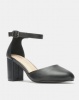 Franco Ceccato Ankle Strap Block Heels Black Photo