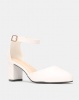 Franco Ceccato Ankle Strap Block Heels White Photo