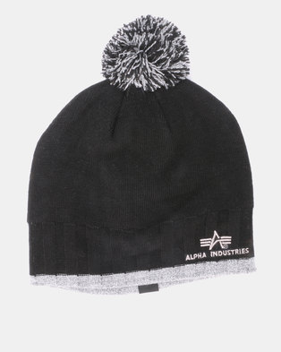 Photo of Alpha Industries Ribbed Beanie Black