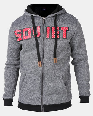 Photo of Soviet M Addison Zip Through Hoodie Charcoal Grindle