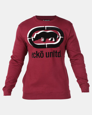 Photo of ECKO Unltd Big Logo Crew Sweatshirt Red