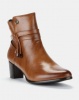 Pierre Cardin Block Heel Multi Strap Ankle Boot Tan Photo