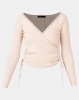 Sissy Boy Assymetrical Wrap Knitwear Top Oatmeal Photo