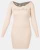 Sissy Boy Logo Knitwear With Strap Detail Dress Camel Photo