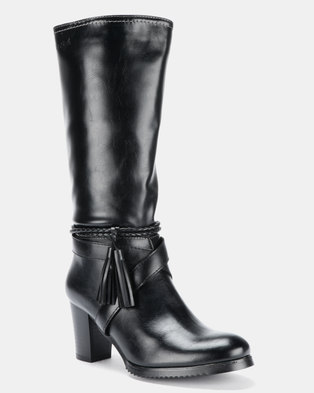 Photo of Soft Style by Hush Puppies Aideen Heeled Mid Calf Boots Black