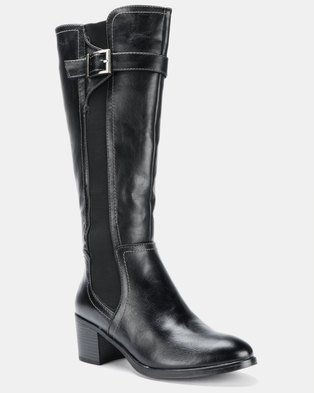 Photo of Soft Style by Hush Puppies Letitia Heeled Long Boots Black Burnished