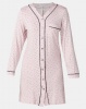 Poppy Divine Classic V-neck Print Sleepshirt Blush Photo