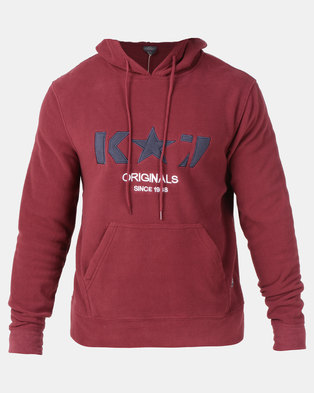 Photo of K Star 7 Ice Polar Fleece Pullover Hoodie Wine