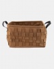 Present Time Storage Bag Felt Square Large Basket Brown Photo