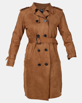 Photo of Sissy Boy Suede Trench Coat Tan