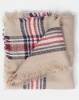 You I You & I Oversized Striped Edge Blanket Scarf Taupe Multi Photo