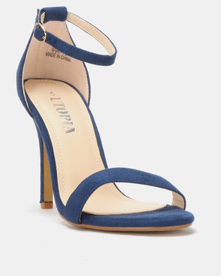 Photo of Utopia Microfibre Barely There Heels Blue