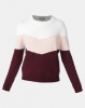 Utopia Colourblock Jumper Burgundy/Pink Photo