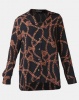 Utopia Chain Print Georgette Blouse Black Photo